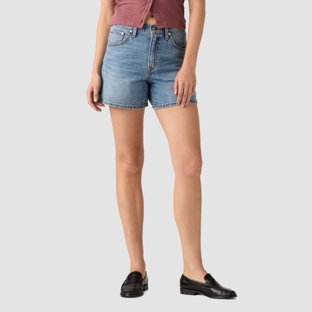 Classic Light Blue Denim Shorts - Women's Casual Summer Short